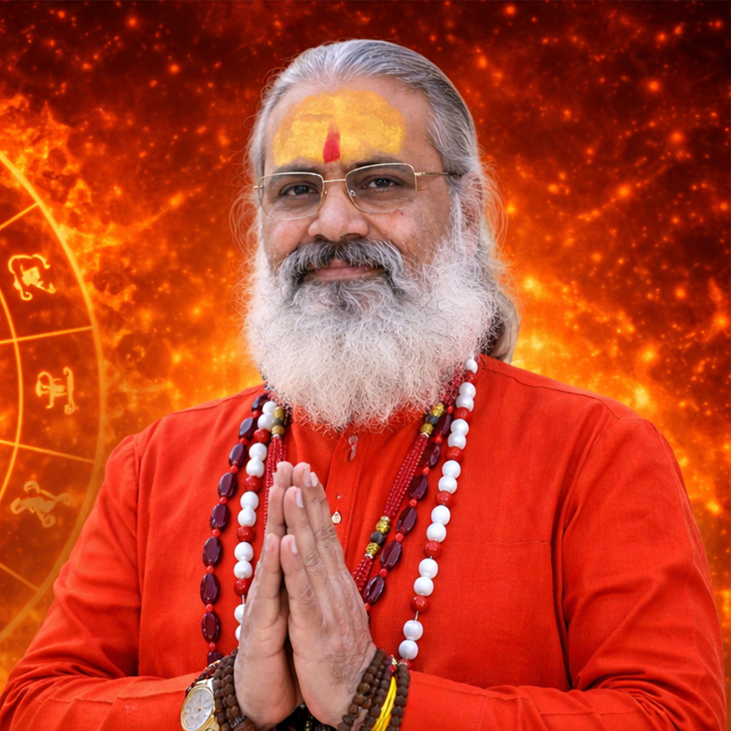 Guru offering blessings namaskar